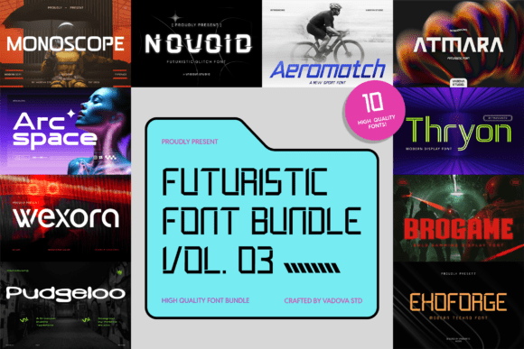 Futuristic Bundle Vol.03: Fonts for the Next Era of Design