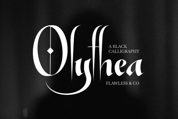 Olythea: The Dark Calligraphy Font for Elegant Design