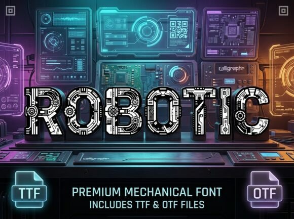 Robotic Font: Command Attention with This Bold Display Typeface