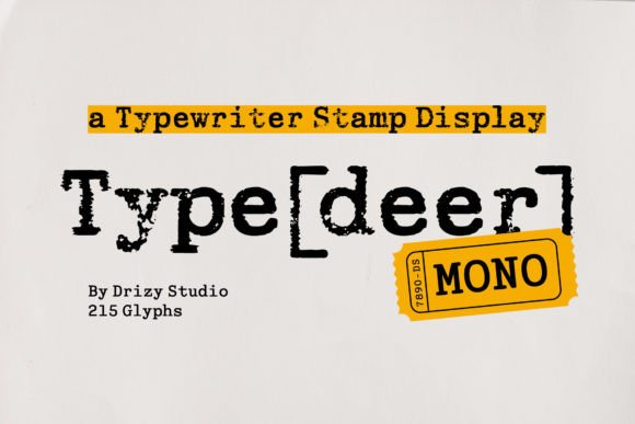 Typewriter Stamp Display Font: The Rugged Charm of TypedeerMono